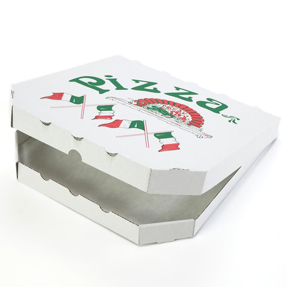 200 Pizzakartons Kraft weiß  20x20x3 cm