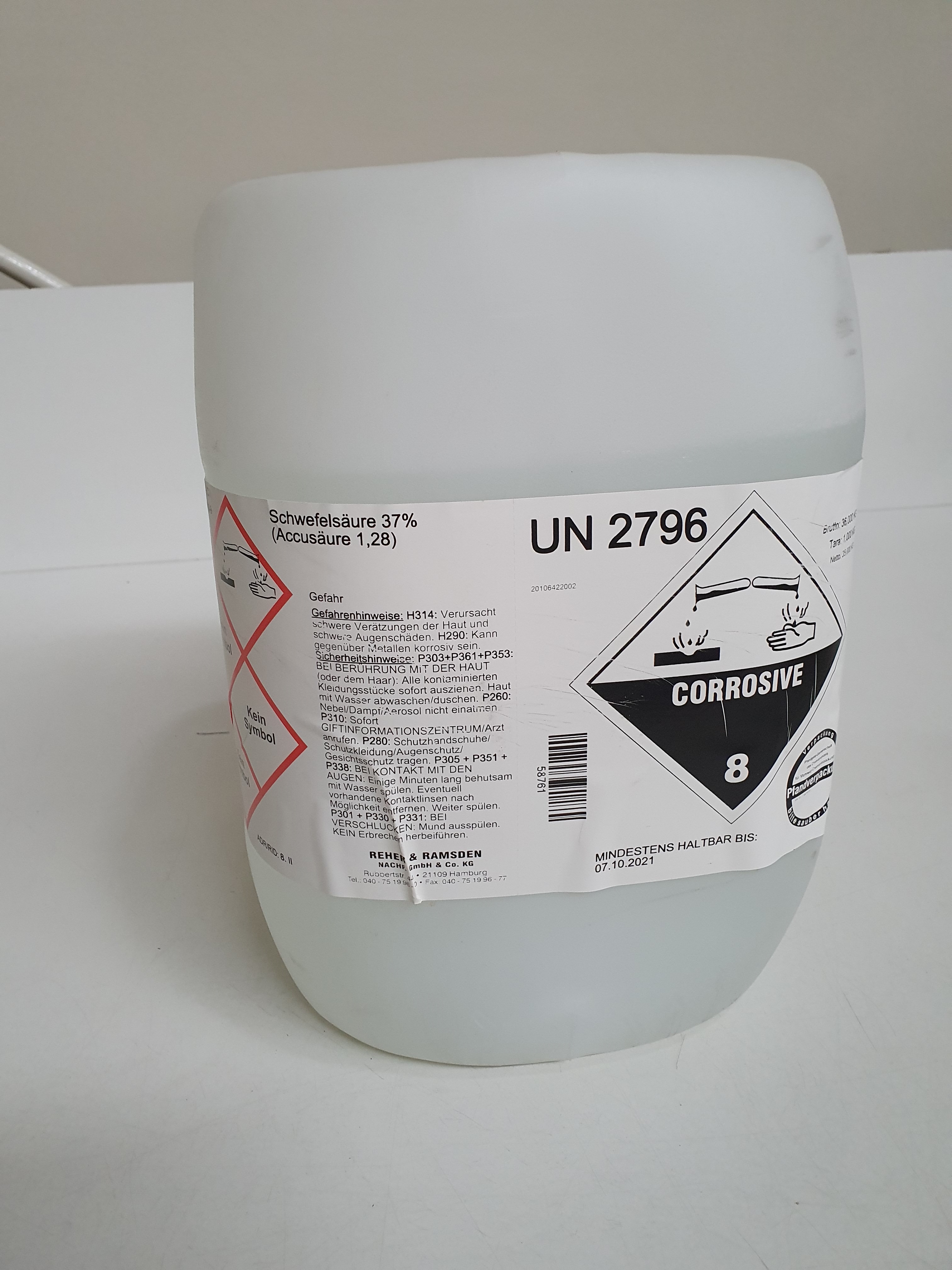pH Minus flüssig Schwefelsäure 37%  25 kg 