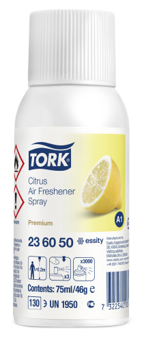 12 x 75 ml Tork A1 Lufterfrischer Spray Zitrus Prem