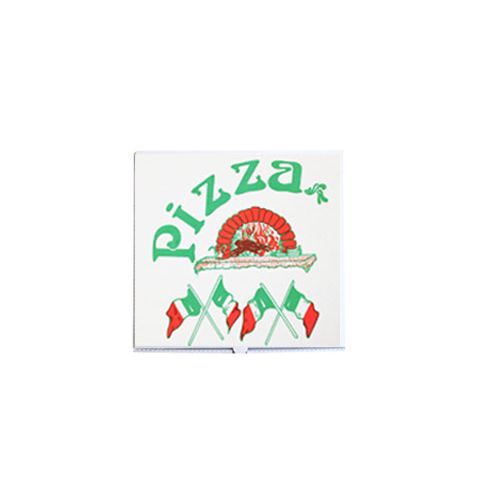 100 Pizzakartons Italia Baffone  weiß  29x29x3 cm
