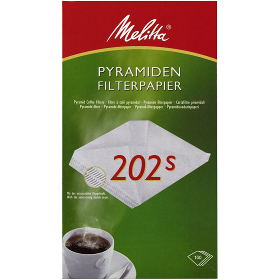 Melitta Pyramiden-Kaffeefilter 202 S (Pak á 100 Stk)