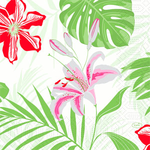 250   Duni Zelltuch-Serv. Tropical Lily