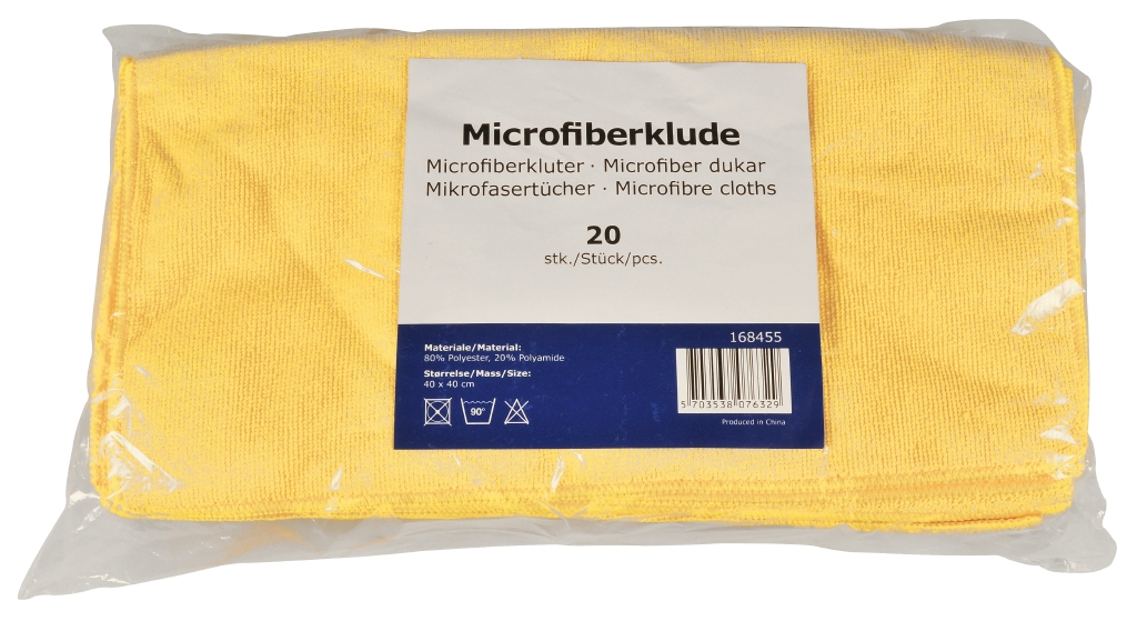 20 Microfasertuch-Frottee ENA gelb 40 x 40 cm ** 