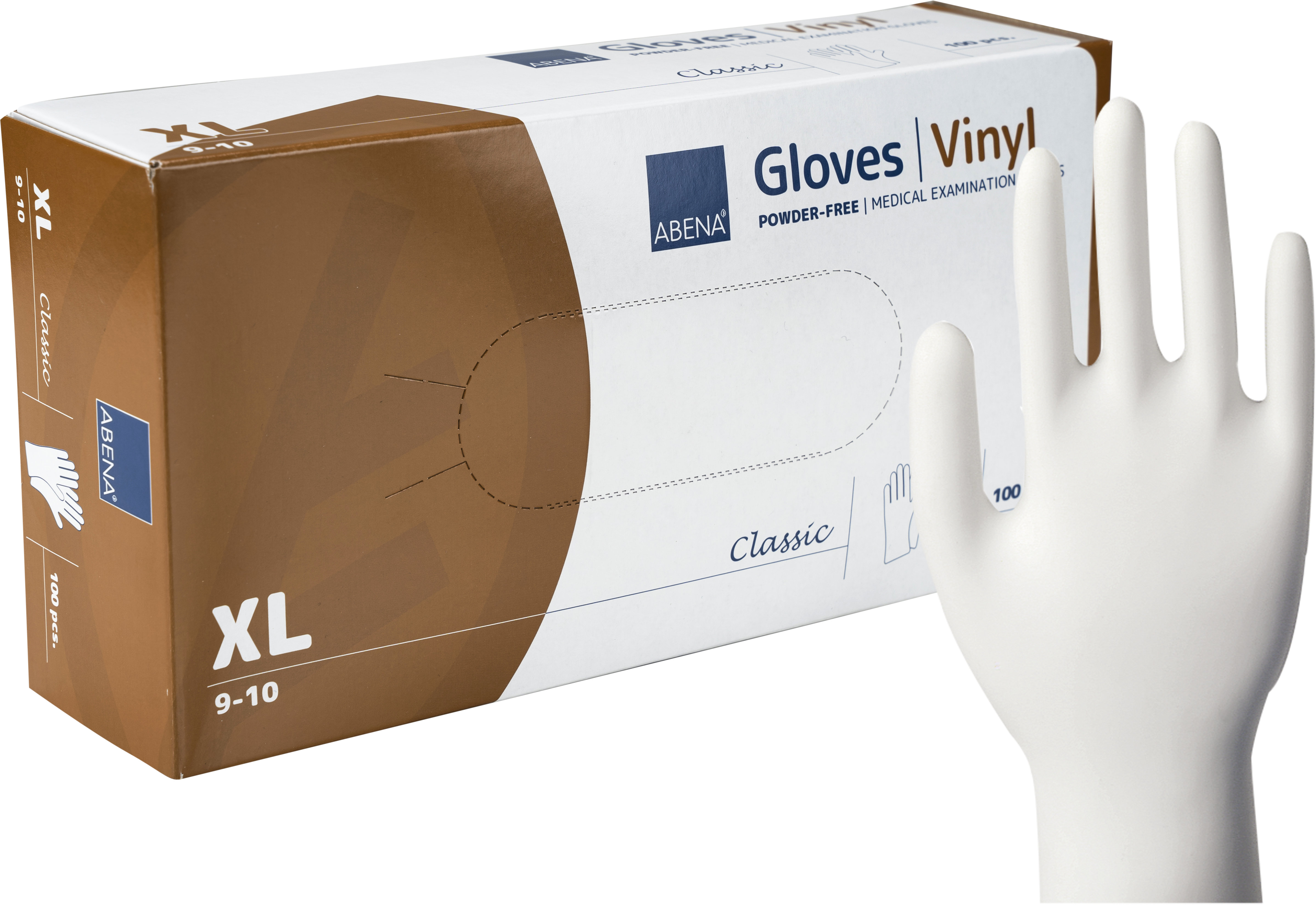 100 Vinyl-Handschuhe transparent    XL 9 - 10 