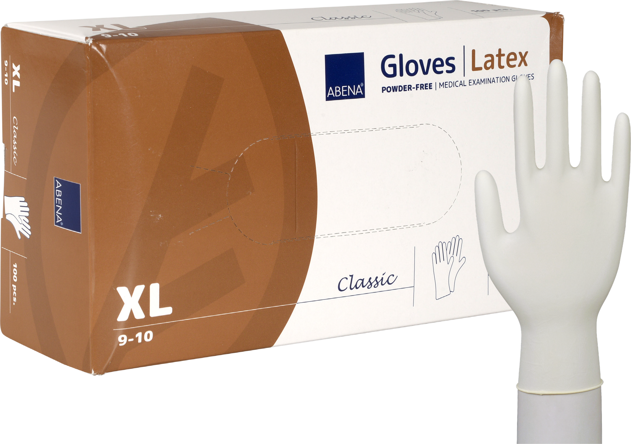 100 Latex Handschuhe ungepudert XL 9 - 10