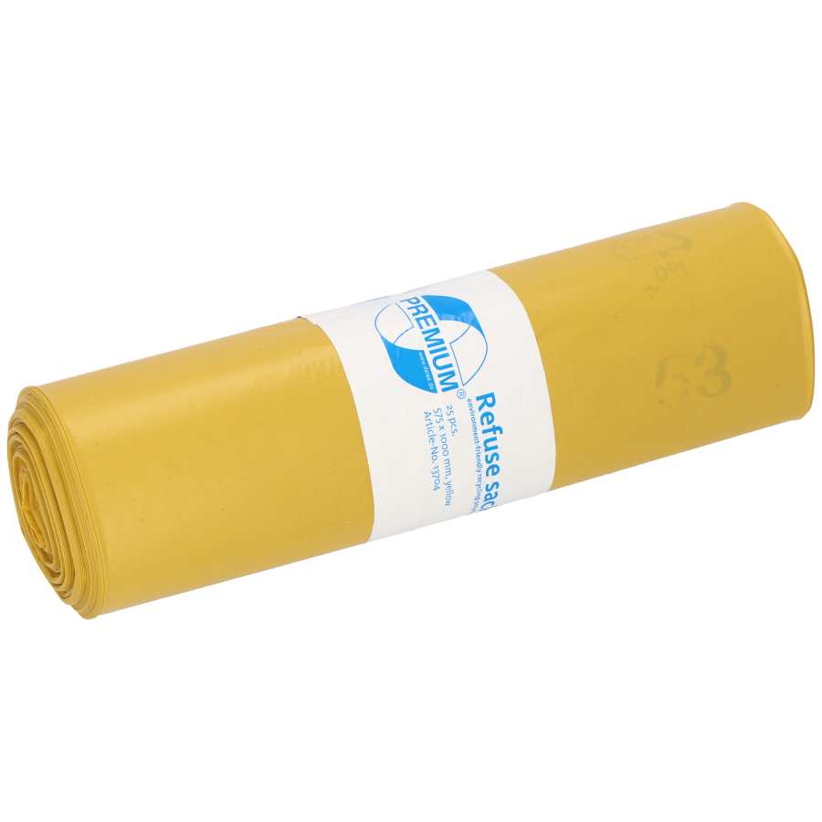250 LDPE-Beutel, gelb 70 l
